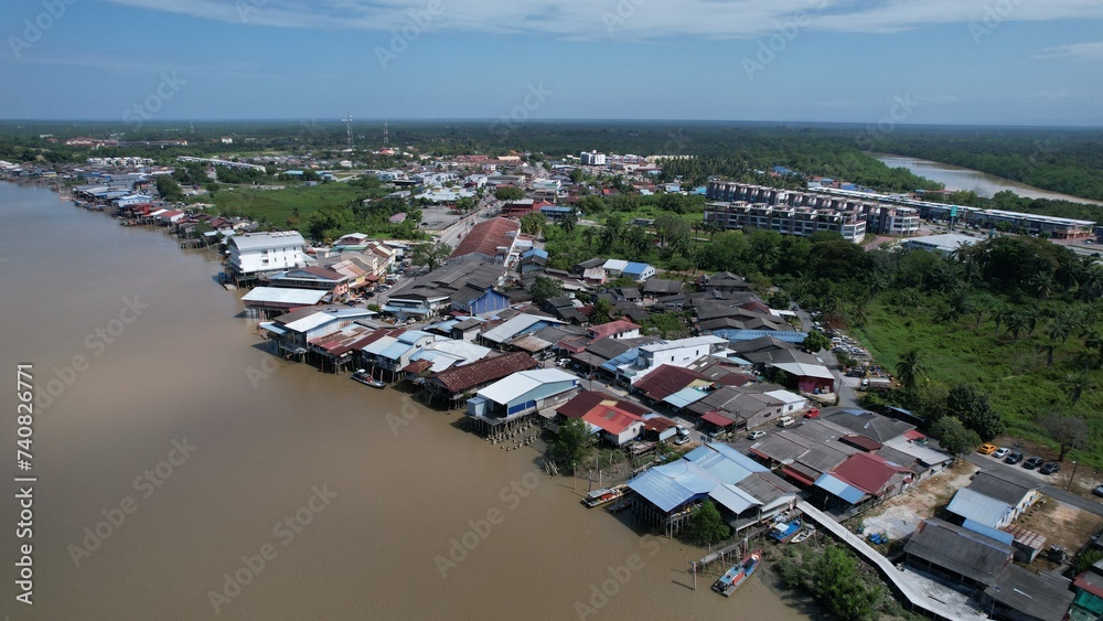 Kuala Selangor, Malaysia - February 12 2024: The Coastal Village of Kuala Selangor