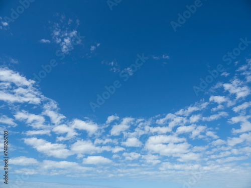 Blue sky with white clouds over southwest Florida USA