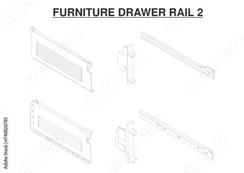 Functional Furniture Rail SVG File: Practical and Durable Design