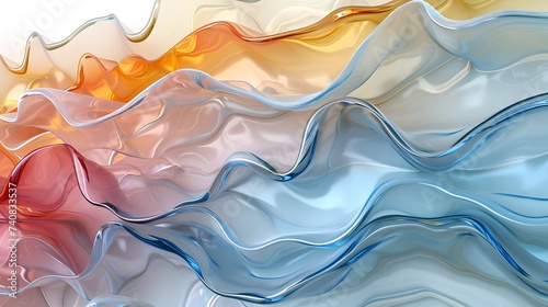 Fototapeta Naklejka Na Ścianę i Meble -  Seamless abstract color wallpaper. Wavy fluid pattern.