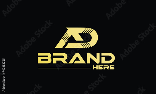  AD DA modern monogram and elegant logo design, Professional Letters Vector Icon Logo on background.