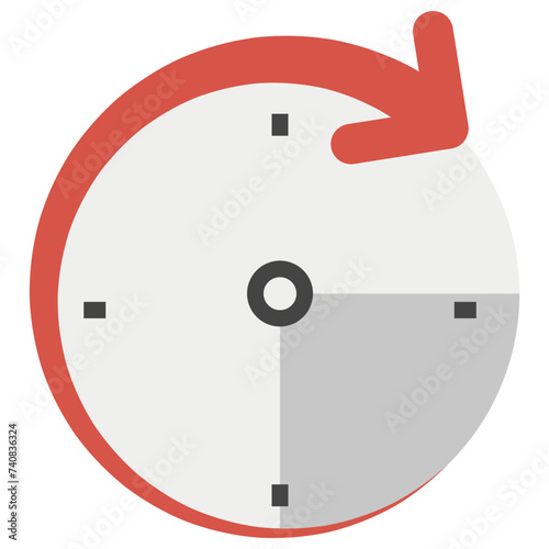 24 hours services flat icon design 