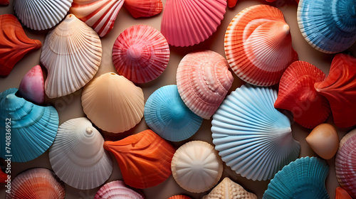 Multicolored seashells, full of hidden details © Derby