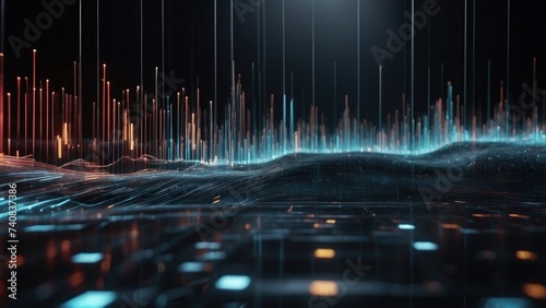 Digital backdrop illustrating the seamless flow of data in contemporary IT environments