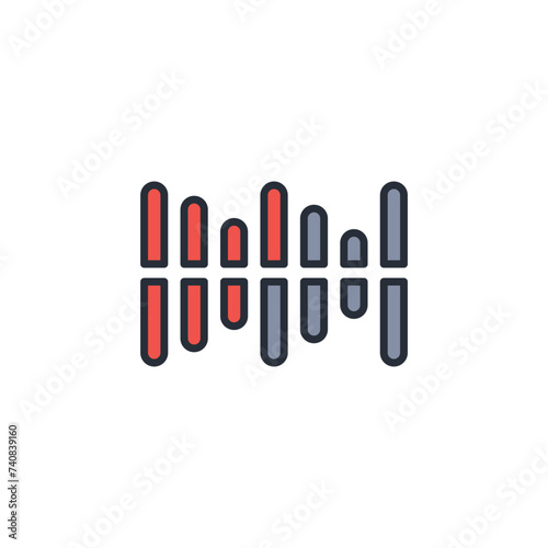 sound wave icon. vector.Editable stroke.linear style sign for use web design logo.Symbol illustration.