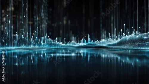 Digital backdrop illustrating the seamless flow of data in contemporary IT environments #740839169