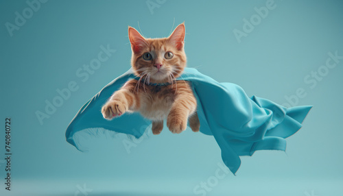Superhero Cat Flying High  © Dinaaf