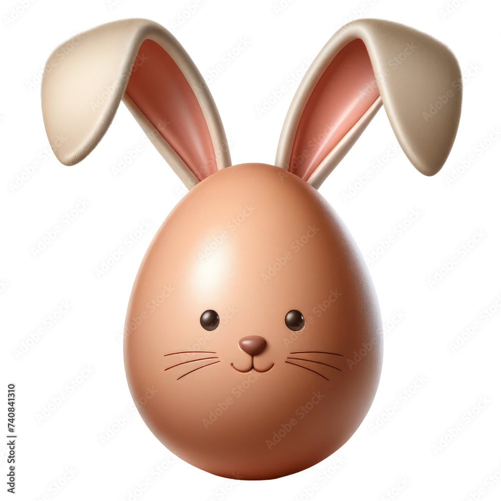 Obraz premium A cartoon rabbit with a carrot in its mouth. The rabbit is smiling and has a cute expression