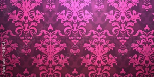 Magenta wallpaper with damask pattern background