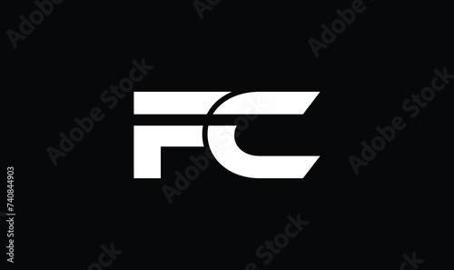 Letter f c company business logo icon template, fc letter logo