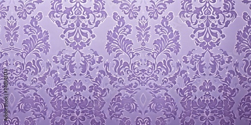 Lilac wallpaper with damask pattern