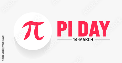 March is Pi Day background template. Holiday concept. use to background, banner, placard, card, and poster design template with text inscription and standard color. vector illustration.