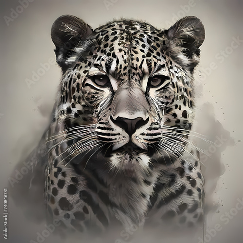 Leopard, logo-style photo