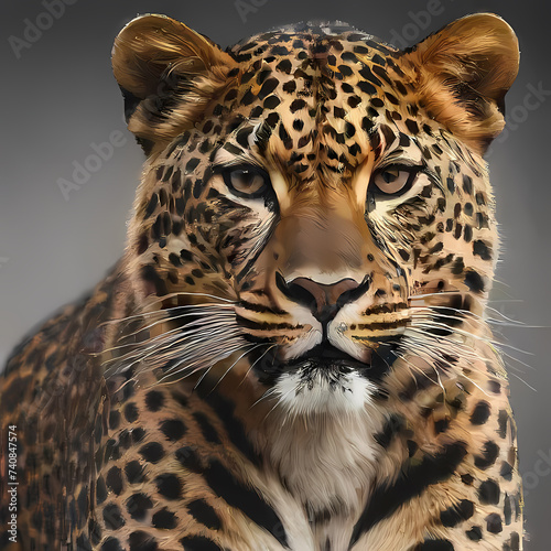 Leopard, logo-style photo