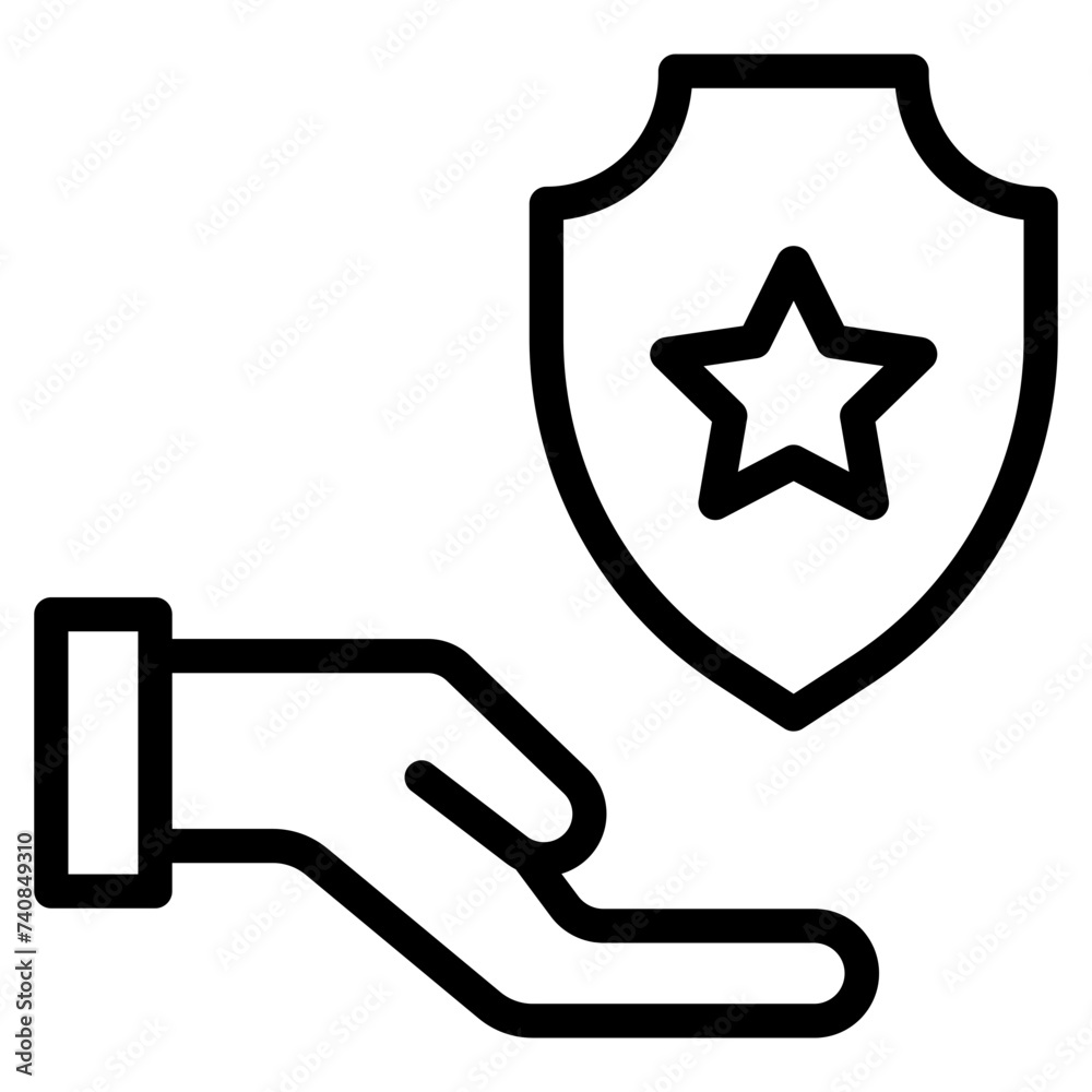 data protection line icon data protection line icon