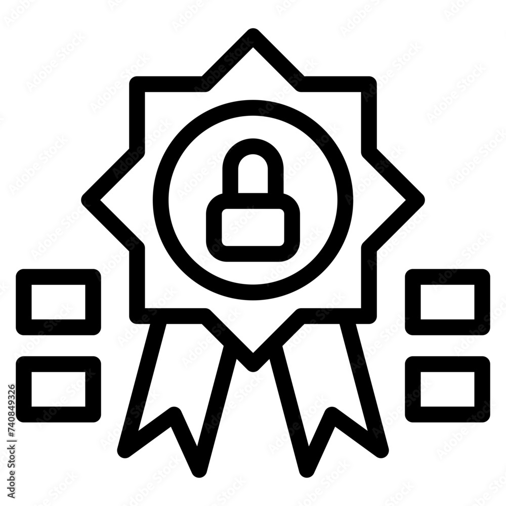 data protection line icon data protection line icon