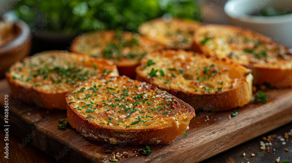 Toasted garlic bread Toasted garlic bread