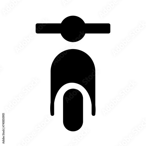Bike Parking Sign Glyph Icon