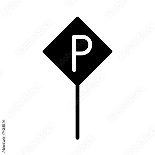 Parking Board Sign Glyph Icon