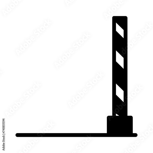 Barrier Border Car Glyph Icon