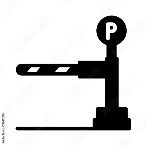Barrier Border Car Glyph Icon