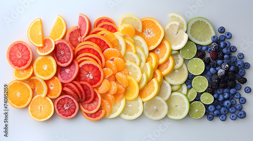 Vibrant Assortment of Citrus and Berries