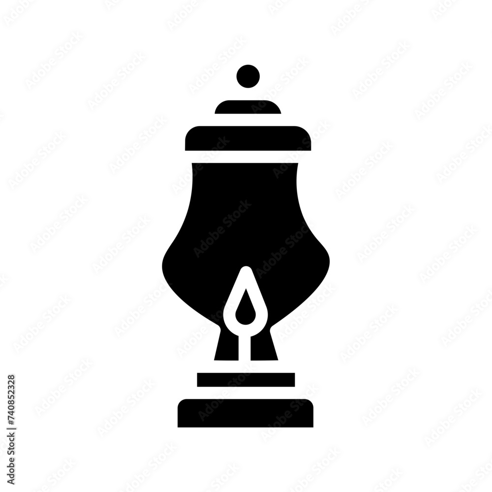 Obraz premium Lamp Lantern Light Glyph Icon