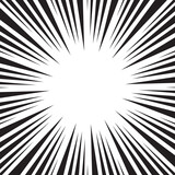 Burst light speed line anime zoom frame background. Manga radial speed lines for comic effect. Superhero motion and force action flash strip lines for anime comic book.