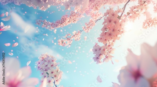 Sunlit Cherry Blossoms with Room for Textual Integration © _veiksme_