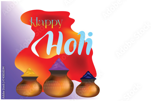 illustration of abstract colorful Happy Holi background
