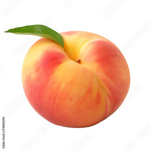 Peach isolated on transparent background