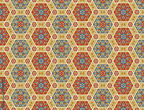 Oriental decorative seamless pattern background