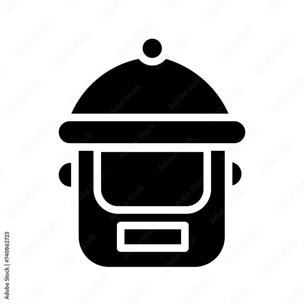 Fototapeta premium Santa Winter Xmas Glyph Icon