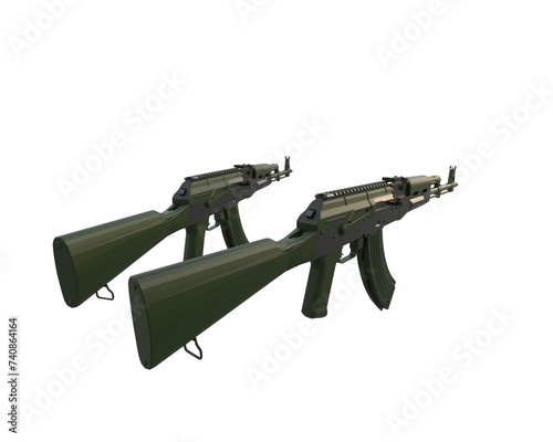 Wallpaper Mural Machine gun isolated on background. 3d rendering - illustration Torontodigital.ca