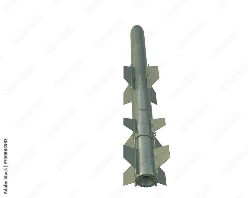  Missile isolated on background. 3d rendering - illustration