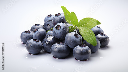 A image of blueberry , isolated on white background. 