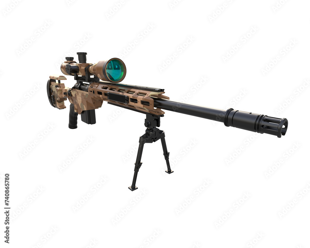 Riffle isolated on background. 3d rendering - illustration Riffle isolated on background. 3d rendering - illustration