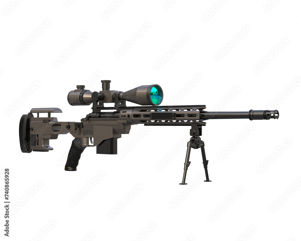 Riffle isolated on background. 3d rendering - illustration Riffle isolated on background. 3d rendering - illustration