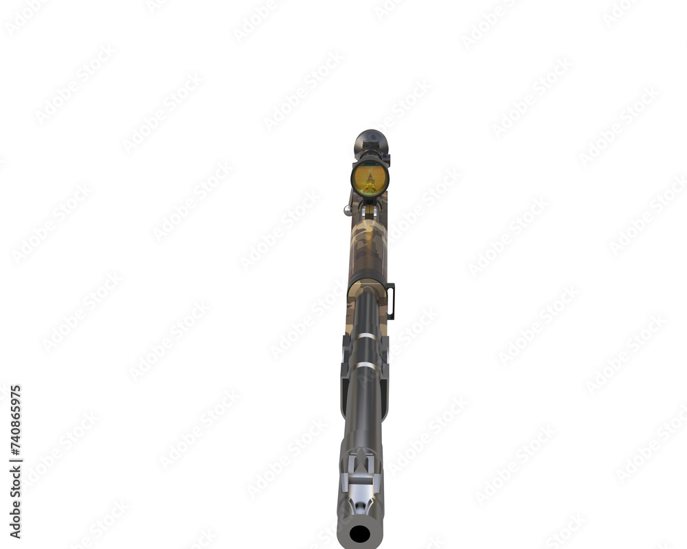 Riffle isolated on background. 3d rendering - illustration Riffle isolated on background. 3d rendering - illustration