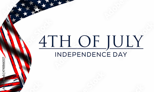  happy 4th of July independence day with firework , vektor background, poster, banner, flyer, template