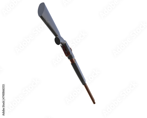 Riffle isolated on background. 3d rendering - illustration