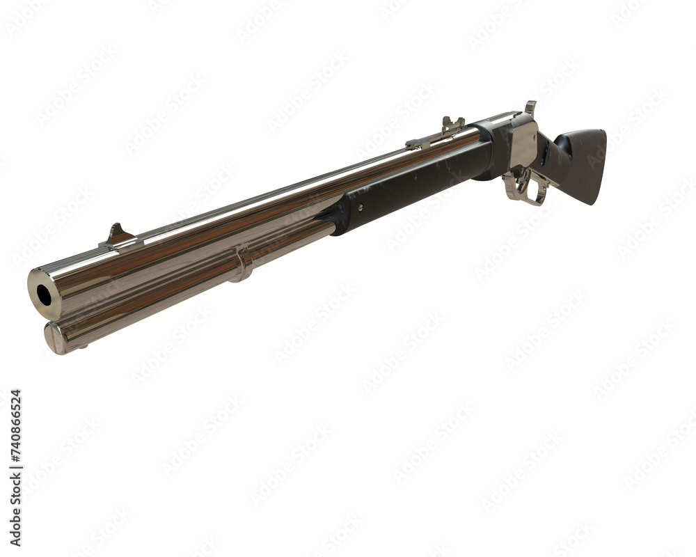 Riffle isolated on background 3d rendering illustration Riffle isolated on background 3d rendering illustration