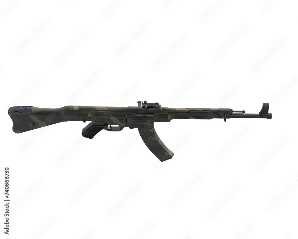 Riffle isolated on background 3d rendering illustration Riffle isolated on background 3d rendering illustration