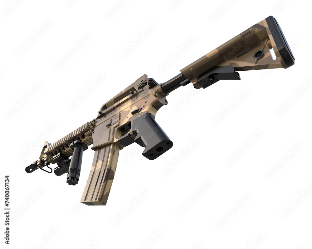 Riffle with scope isolated on background. 3d rendering - illustration Riffle with scope isolated on background. 3d rendering - illustration