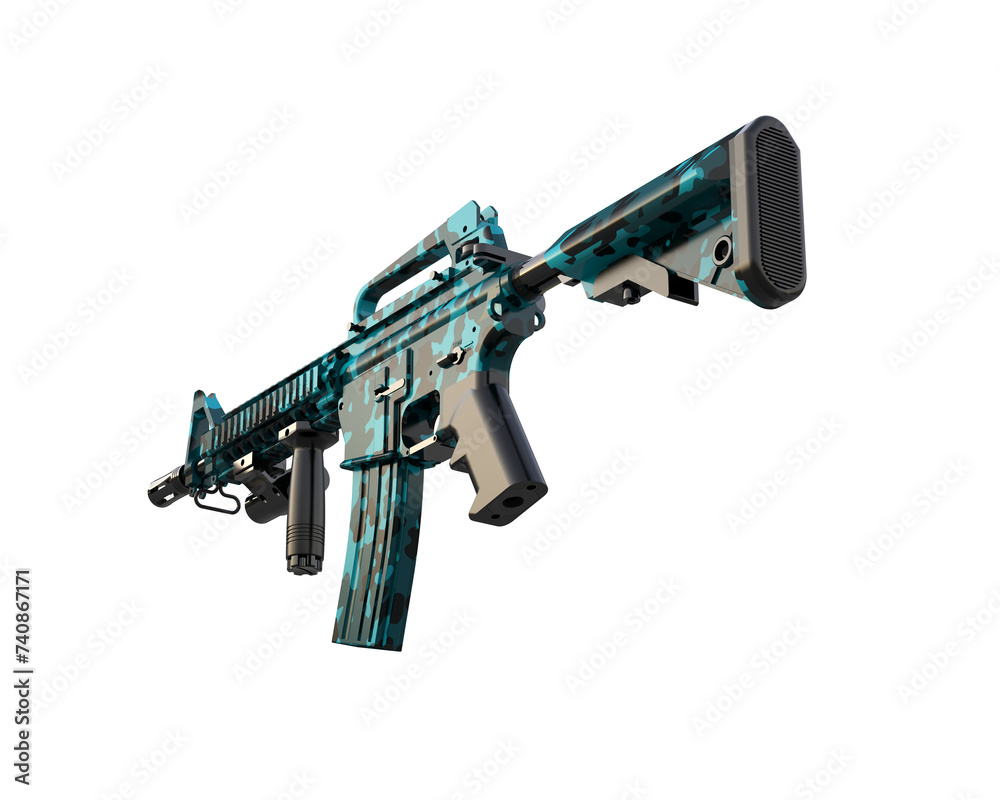 Riffle with scope isolated on background. 3d rendering - illustration Riffle with scope isolated on background. 3d rendering - illustration