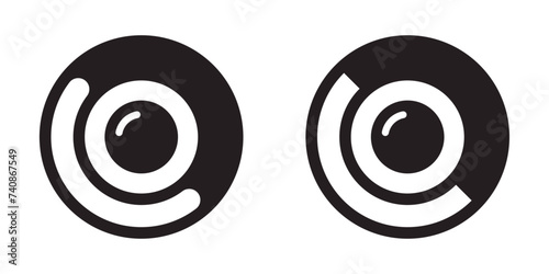 Camera lens sign icon vector illustration design photo