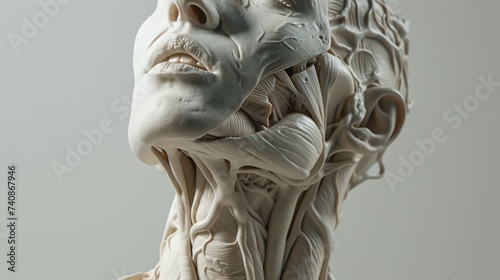 A sculpture inspired by the human anatomy showcasing the beauty of the human body