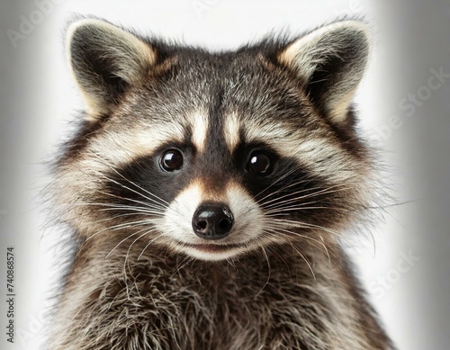 Portrait of a cute funny raccoon © ilolab