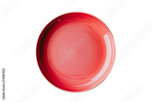 modern color plate, top view, isolated on transparent background