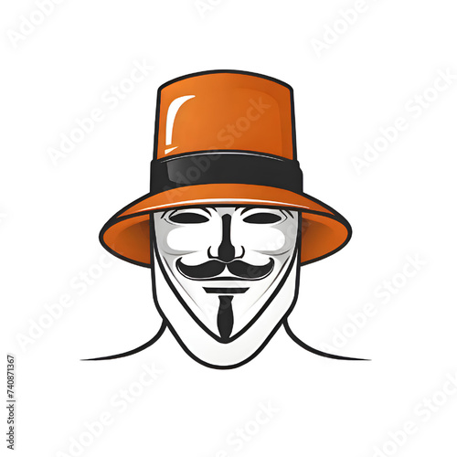 Anonymous and incognito concept editable stroke outline icon